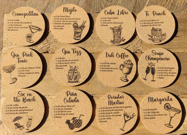Dessous de verre - Recettes cocktails